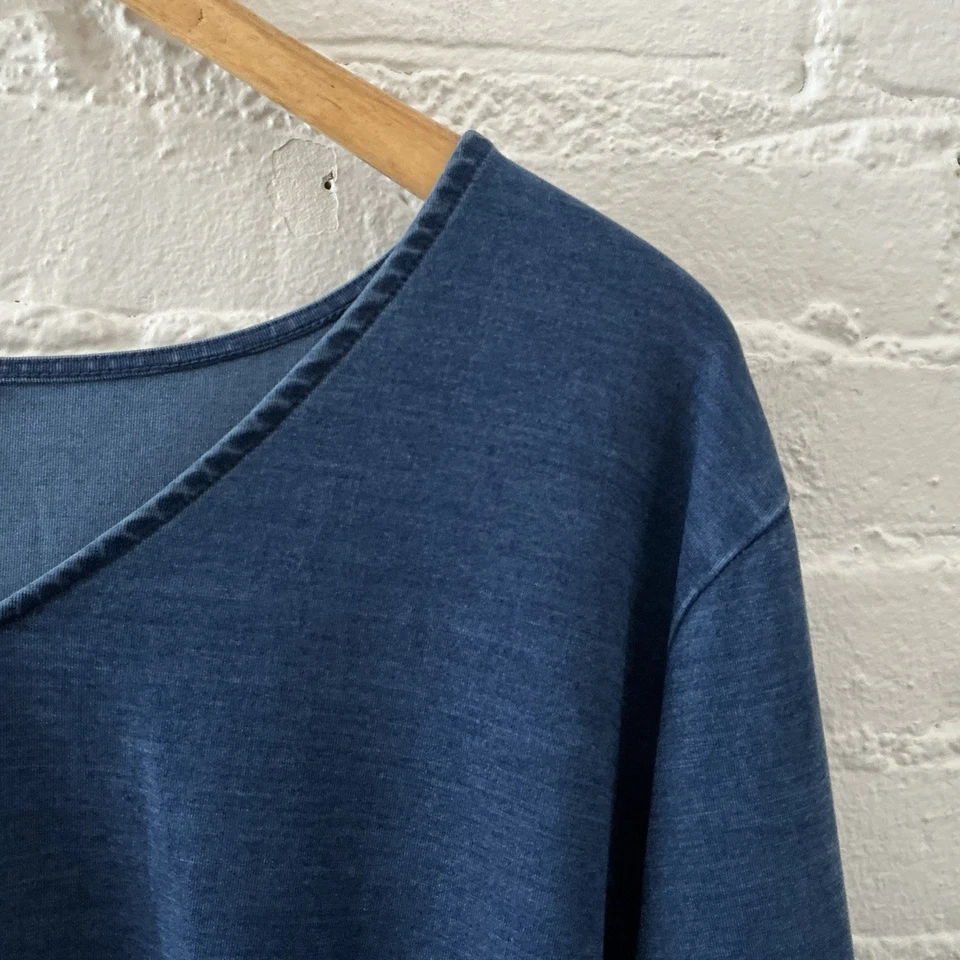 Vestido Pure Jill Indigo Para Mujer 4X Denim Azul Pullover Lagenlook Informal Cómodo Foto 2 de 4