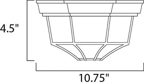 1020WT Crown Hill LED Light Bulb Compatible Aluminum Frosted Glass Outdoor Flush - Picture 3 of 12