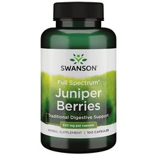 Swanson Juniper Berries Capsules, 520 mg, 100 Count