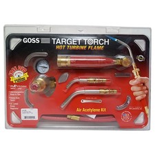 Goss KX-3B Target Torch Soldering Brazing Kit "B" Tank with Tips Made in USA NOS