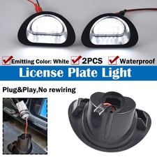 2Pcs LED Licence Number Plate Light Lamp White For Citroen C1 Peugeot 107 05-14