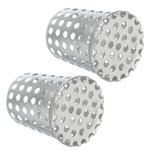 2 Pcs 2" - 1.6" Gutter Guard Filter 304 Stainless Steel Mesh Screen Vent Cover