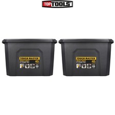 TOUGH MASTER Storage Boxes with Lids Heavy Duty 40L for Home Workshop, Pack of 2