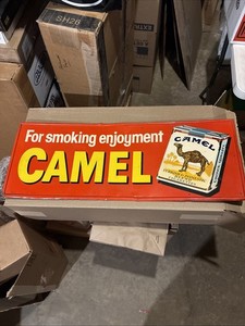 Vintage Original CAMEL Cigarettes Horizontal Metal Sign 32" x 12"