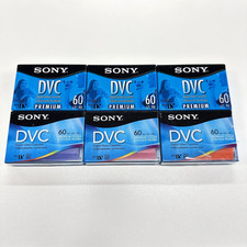 Sony Premium DVC MiniDV Digital Video Cassette Tapes Lot of 6 New 60 Minutes