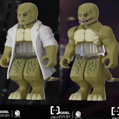 custom min brick minifig jin custom Lizardman accessory set