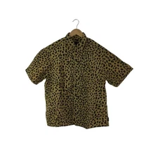 WACKO MARIA x Gramicci Leopard Nylon Open Collar Shirt L/BEG