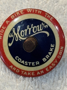 Morrows Baking Powder Advertising Spinning Top -Finger Spin Top Vintage