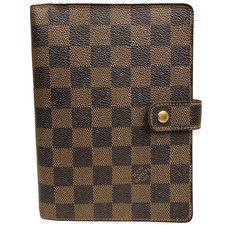 Auth Louis Vuitton Agenda MM Notebook Cover Damier Day Planner Cover R20701