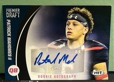 2017 Sage Hit Premier Draft Patrick Mahomes II RC Rookie Auto Autograph A23