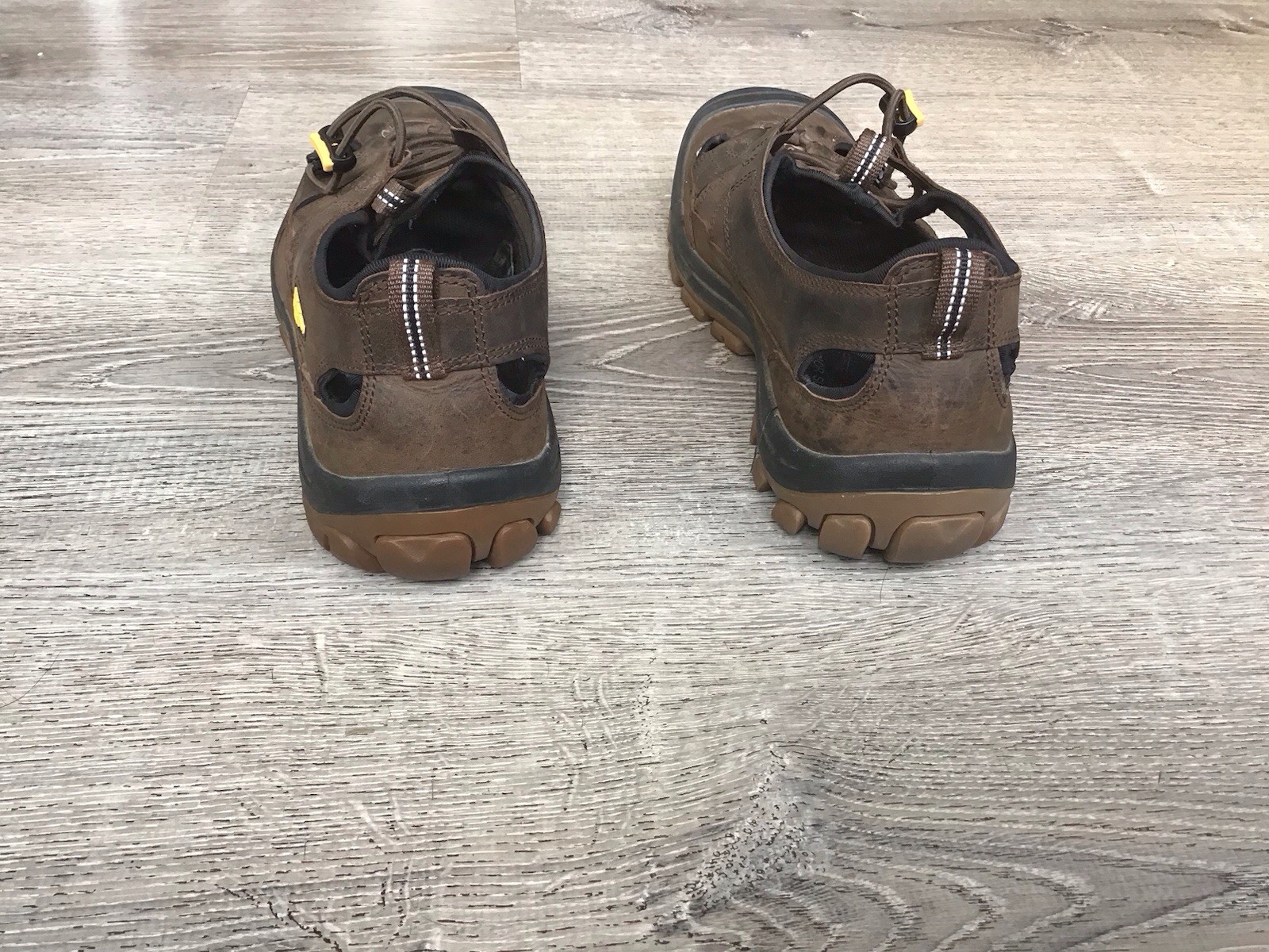 Sandali Keen Glisan impermeabili uomo taglia 11 pelle marrone 13046 pesca escursionismo