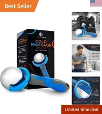 Portable Blue Ice Roller Ball - Soothing Massage Stick for Muscle Relaxation