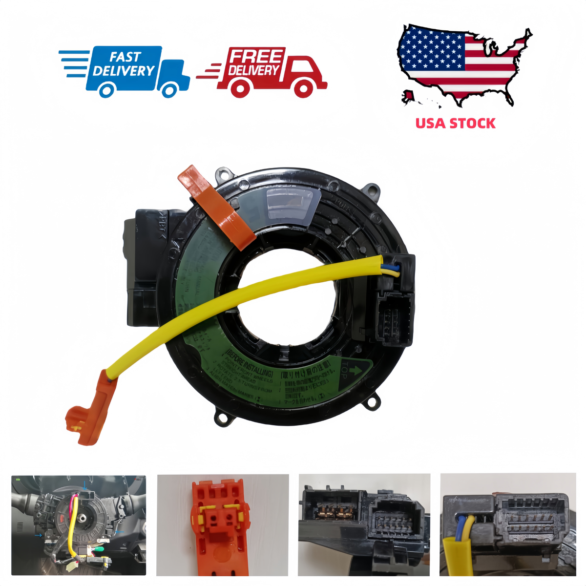 1x Air Bag Spiral Cable Clock Spring 84306-60090 for Toyota Land