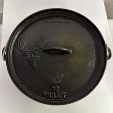 CAMP CHEF #12 "MULEY" WILDLIFE COMMERATIVE CAMPING ~ DUTCH OVEN ~ PRE-SEASONED