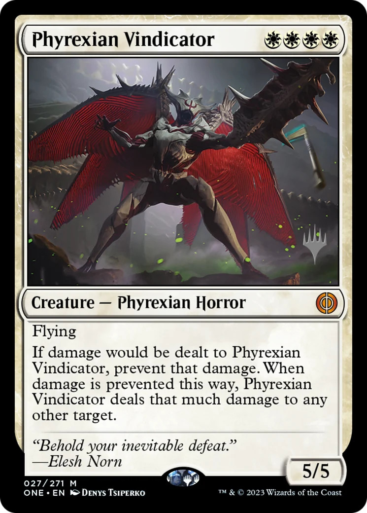 Phyrexian Vindicator (Promo Pack) FOIL Phyrexia: All Will Be One NM ABUGames