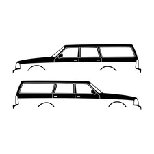 Set Of 2 Car Decal Stickers For Volvo 245 Wagon Set Of 2 Car Decal Stickers For Volvo 245 Wagon
