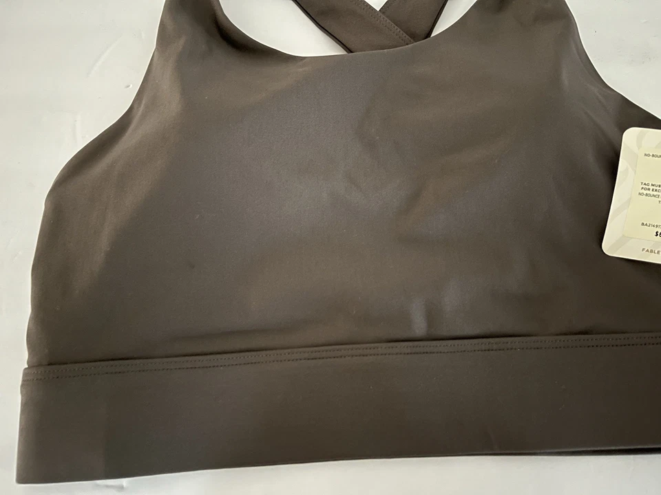 Sujetador deportivo Fabletics sin rebote de alto impacto en pizarra topo, atlético, mediano Foto 3 de 4