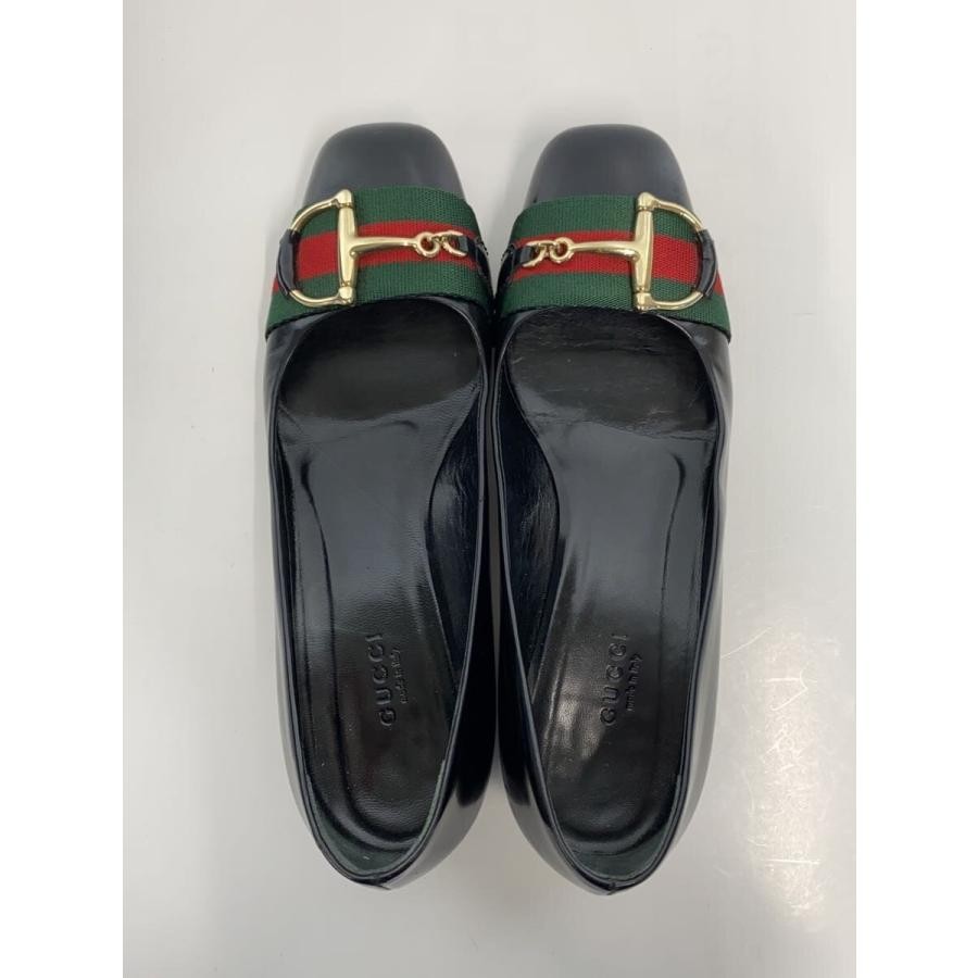 GUCCI Pumps Heel Horsebit Sherry Line Leather Black EU37.5/US7.5 113333c thumbnail 21
