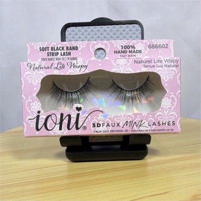 ioni 3D Faux Mink Handmade Soft Black Natural Full Volume Strip Lash 686602