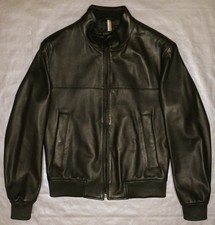 Hugo Boss Mens Leather Jacket, Black, Mapson ...