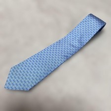 Hermes Men s Light Blue Satin Tie Used Excellent Condition