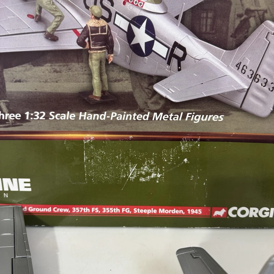Corgi Aviation Flight Line P-51D Mustang Airplane 1:32 US34407 WW2  READ! 2005 - Image 2 of 4