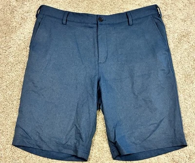 Adidas Climalite Golf Shorts Men’s 34 Blue Flat Front Performance Stretch - Image 1 of 4