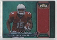 2012 Topps Triple Threads Rookie Jumbo Relic Emerald 42/50 Michael Floyd 0a3