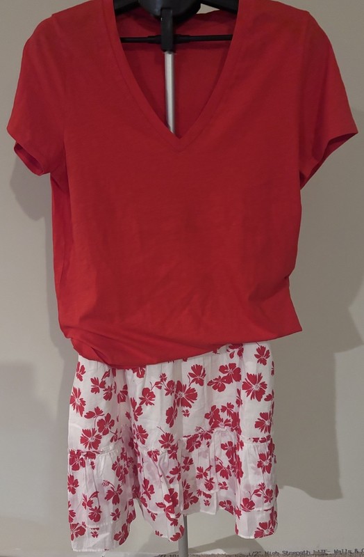 New JCrew Shirt And Floral Skirt XL