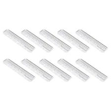 10 Pcs Plastic Bookmark Ruler,Office Book Mark Page Tool(Clear, 22x4.5cm)
