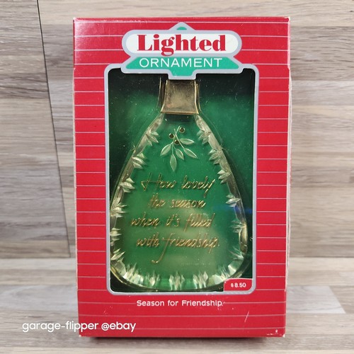 Vintage Hallmark Andenken magisch beleuchteter Weihnachtsschmuck Jahreszeit für Freundschaft - Bild 1 von 9