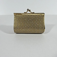 Vintage 1960 s Gold Coin Purse With Clasp Closure