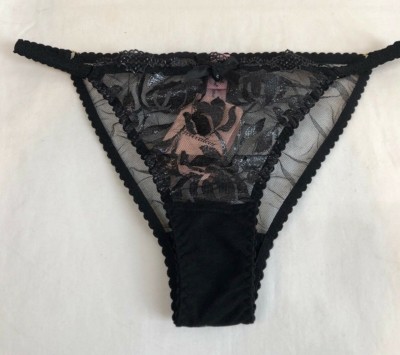 Culotte Agent Provocateur ELECTRA Taille L/XL - Motif Floral Noir/vert, Neuve Avec étiquette