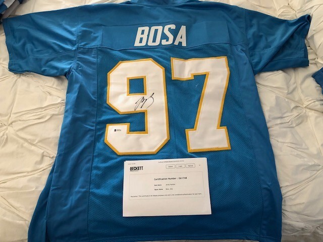 Joey Bosa Autographed Signed San Diego Chargers NFL JERSEY BECKETT COA 