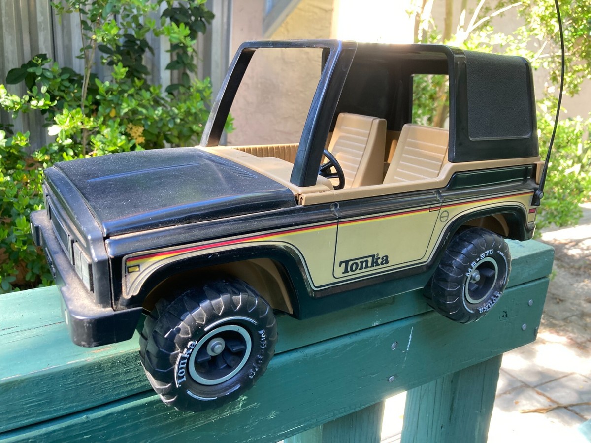 vintage tonka usa mr-970 bronco jeep 4x4 large pressed steel truck