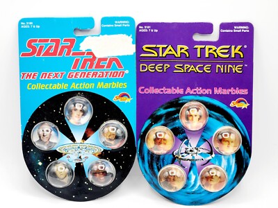 Star Trek Deep Space Nine & The Next Generation Collectable Action Marbles Vtg 