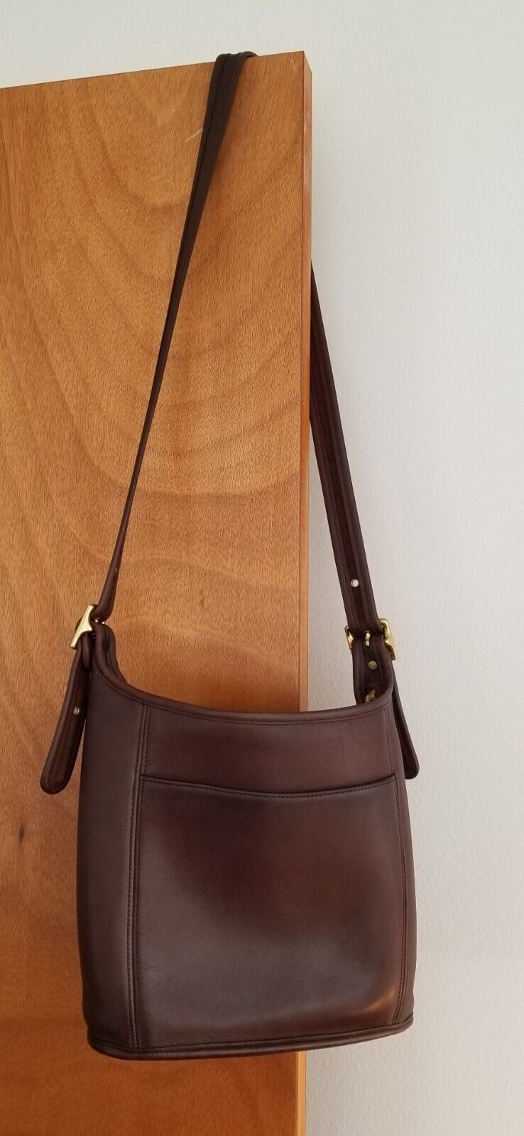 Vintage COACH #9816 Slim Duffle Medium - Mahogany Brown Leather -Great  Condition