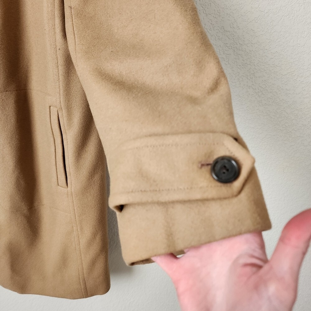 J.CREW Wool Car Coat thinsulate lining in camel size L eBay