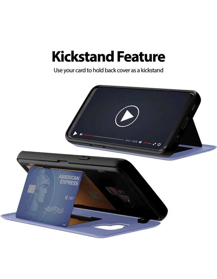 Goospery Samsung Galaxy S9 Plus Cardholder Wallet Case Lilac Purple - Image 3 of 4