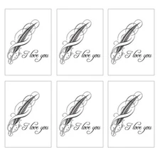 6 Sheets I Love You Temporary Tattoo Temporary Tattoos Body Tattoo Sticker