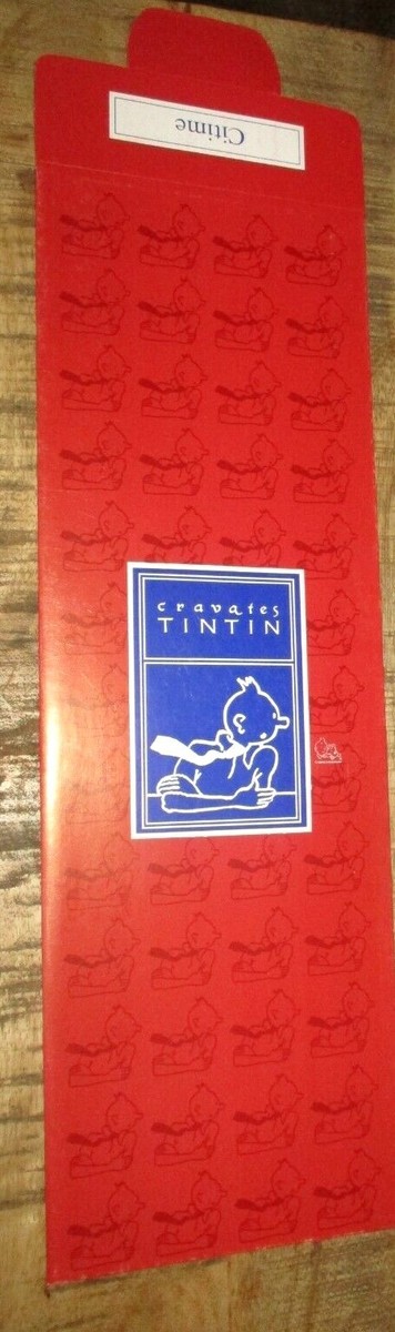 Cravate Tintin Citime - Milou & Lion - 100% Soie - 1993 - Pochette Citime