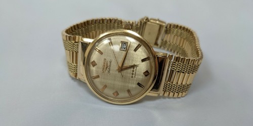Vintage 18K Gold Longines Admiral 5 