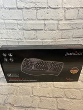2.4GHz and Bluetooth Wireless Ergonomic Split Keyboard, Black, PERIBOARD-612