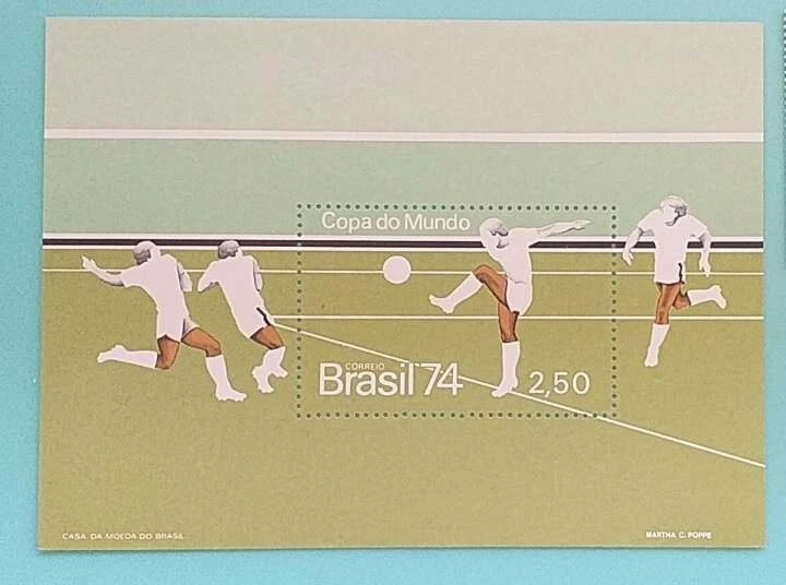SELLOS DEPORTES BRASIL  FÚTBOL HB COPA DEL MUNDO 74+ BRASIL 1989+MEXICO 1985 423 - Imagen 3 de 4
