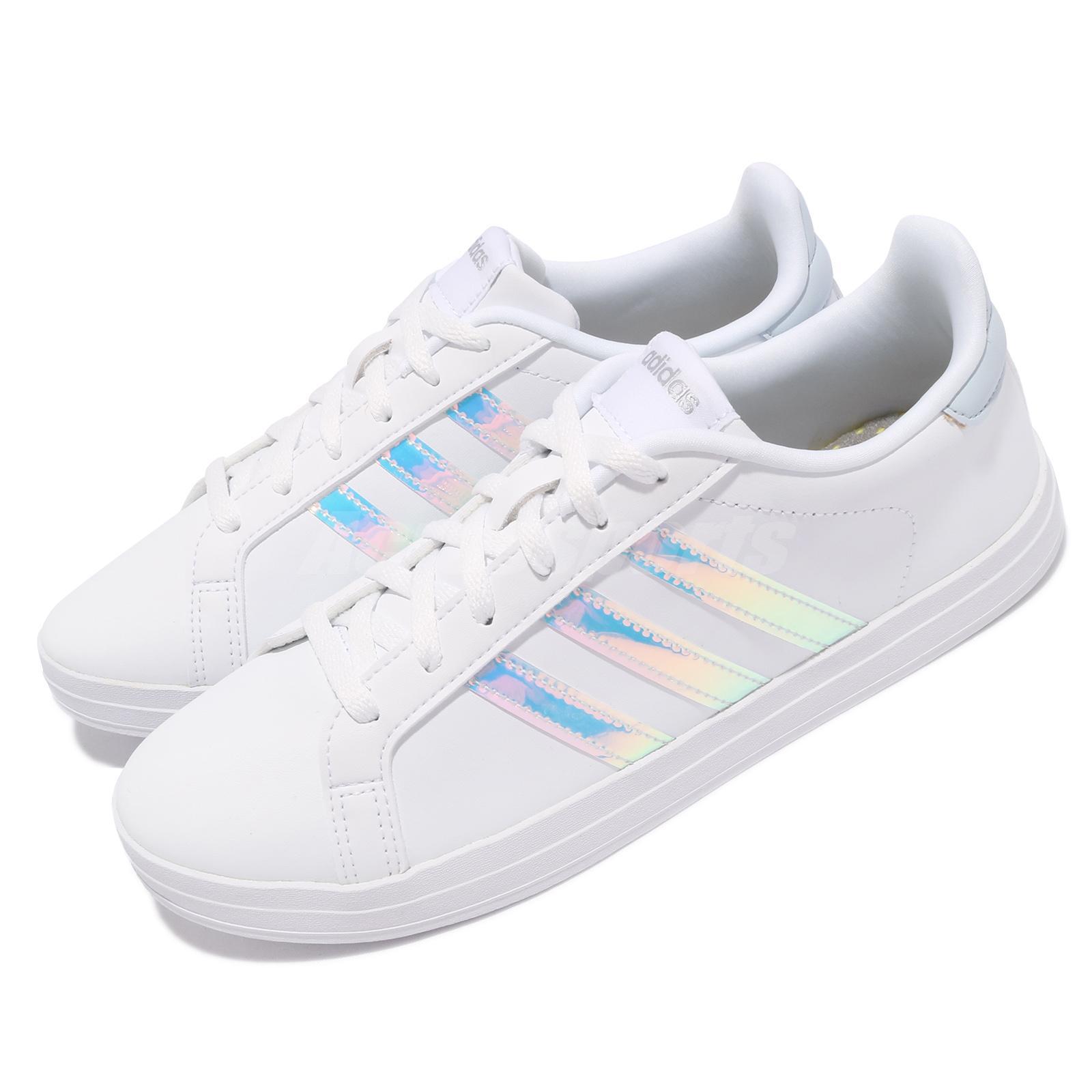 adidas Courtpoint White Iridescent Women Vintage Casual Lifestyle Shoes  FY8402 | eBay