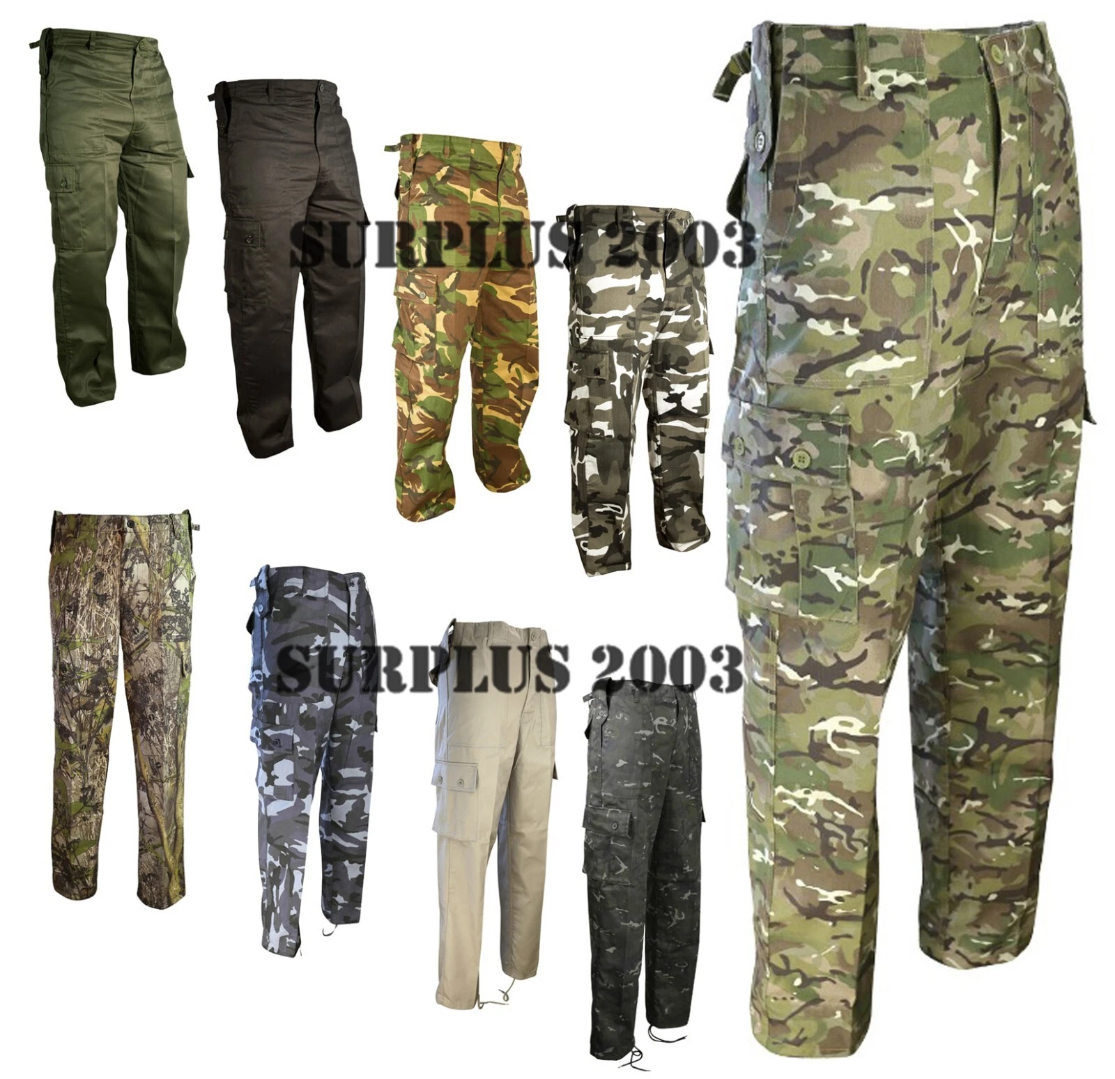 BTP MTP British Army Style Combat Trousers Black DPM S95 Green Woodland Grey
Opens in a new window o