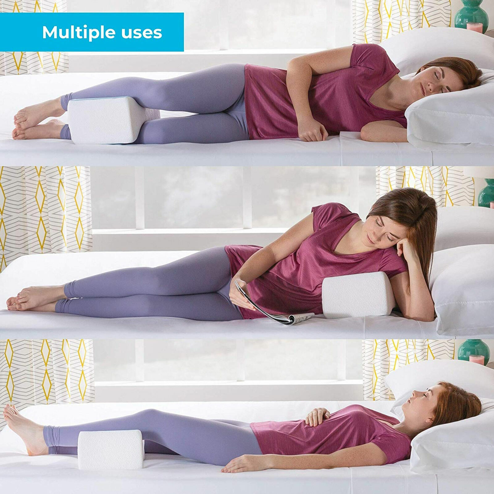 New Contour Memory Foam LEG Pillows Orthopedic Firm Back ...