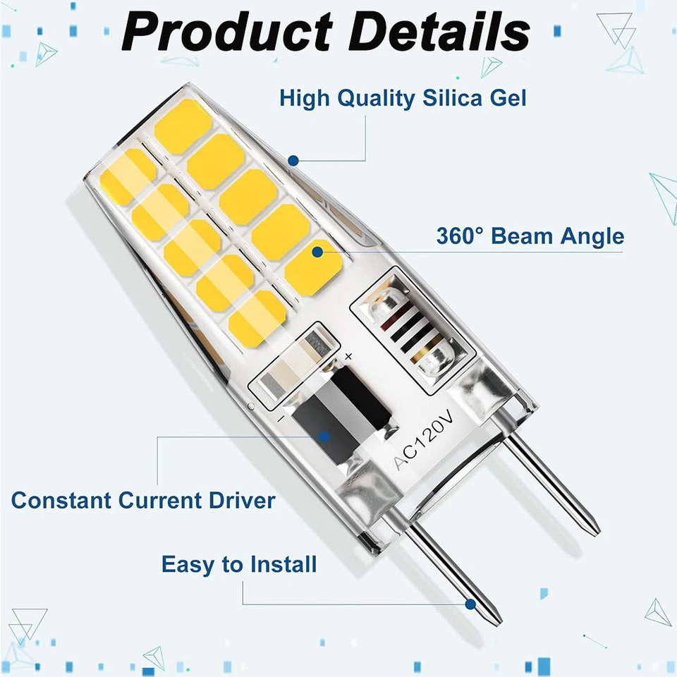 2Pcs Replacement Light LED Bulb For Maytag JennAir Samsung Microwave 4713-001165 - Image 3 of 4