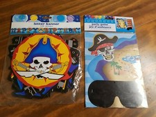 Pirates Birthday Party banner and Party Game