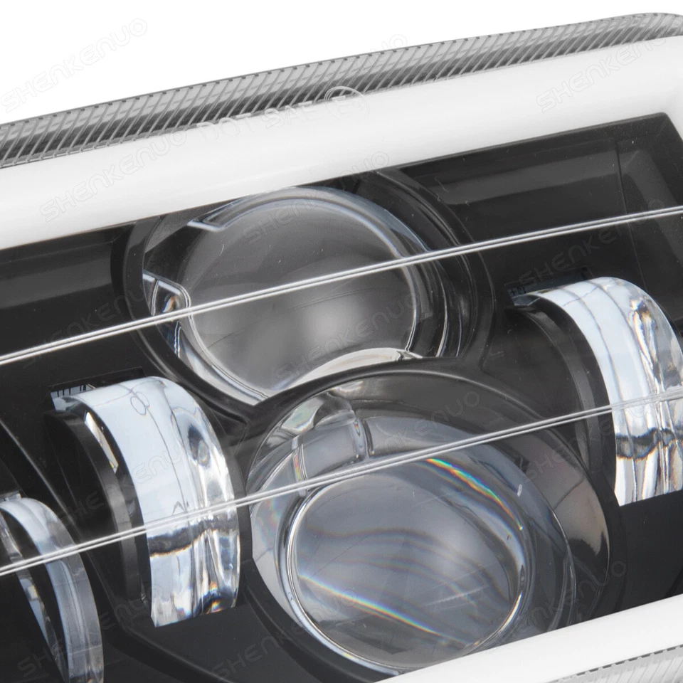 4PCS 4x6" Halo LED Headlights For Freightliner FLD120 1988-2010 FLD112 1991-2004 - Image 3 of 4